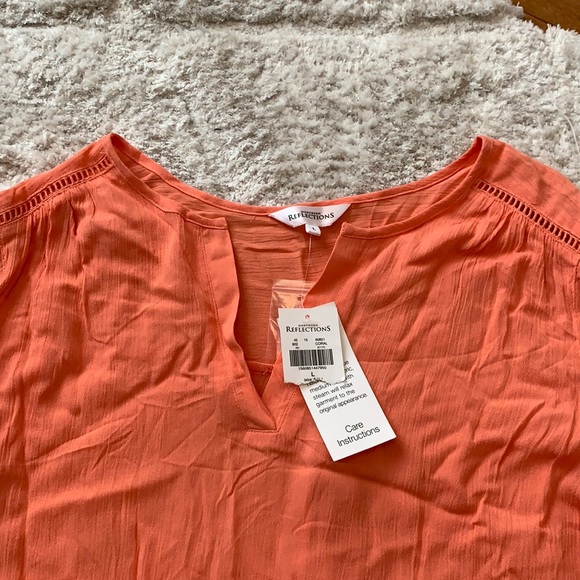 Orange/Coral Tunic Top - Picture 3 of 4